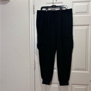 NEW I*N*C International Concepts Women's Black Utility Joggers Size  XXL